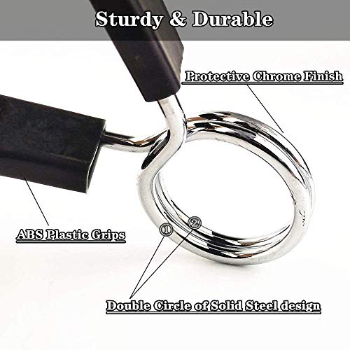 2 Pack Barbell Spring Collar Clips (25mm, 28mm, 30mm & 50mm), Exercise Collars Dumbbell Clamps for Olympic Bars Weight Gym Fitness Training Dumbbells,Soft Plastic Handles,High Grade Steel