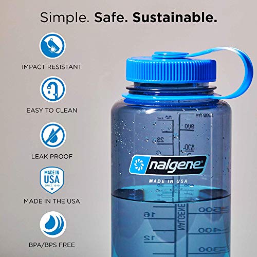 Nalgene Everyday WH Plastic Water Bottle - 1 Litre, Blue