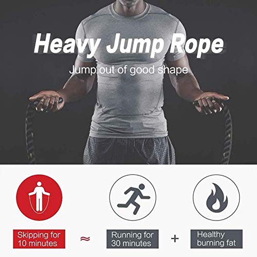 Zero.One% Heavy Jump Rope, Weighted Battle Skipping Rope, 25mm Strength Training Skip Rope (1.2)