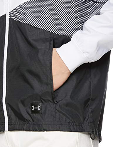 Under Armour Men's Unstoppable Windbreaker Warm-up Top, White/Black/Black (101), X-Large