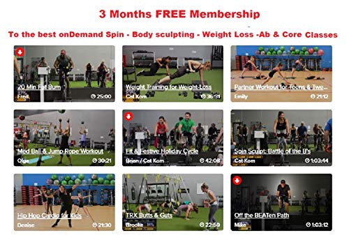 UK Fitness Indoor Exercise Bike Indoor Cycling Cardio Work Out Cycle 13kg Fly Wheel Includes 3 Month Membership to Studio SWEAT onDemand classes