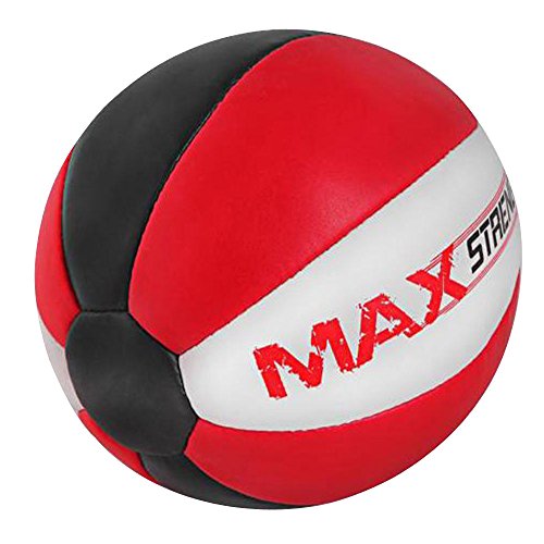 MAXSTRENGTH ® 10 kg Pro Rex Leather Medicine Ball
