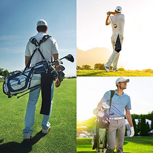 2Pcs Premium Golf Towel Microfiber Fabric Golf Bag Towel with Carabiner Clip for Hanging on Golf Club Bag, Yoga Camping Gym - 16