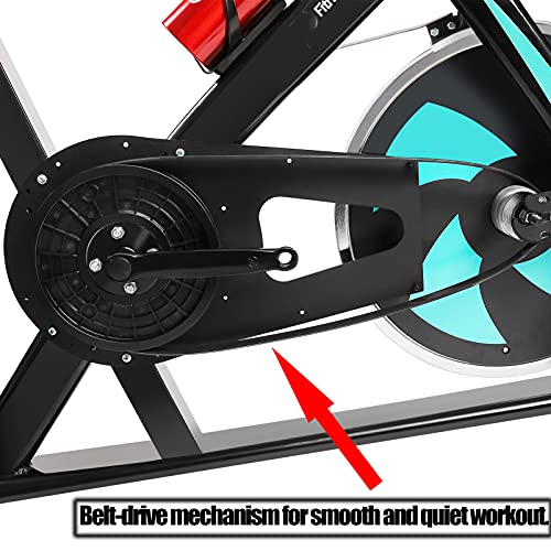 Yclty Stationary Spin Bikes,Indoor Exercise Bike,Belt Drive Flywheel Workout Bike Bicycle For Home Training,Fitness Gym Cycling Cardio Workout,Adjustable Handlebars & Seat, LCD Display