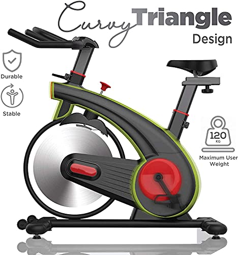 Spinning Bicycle, Home Exercise Bike, Small Indoor Weight Loss Bike, Silent Exercise And Fitness Equipment Spin Bike Exercise Cycle For Home Gym With 15kg Spinning Flywheel - Heavy Duty Indo
