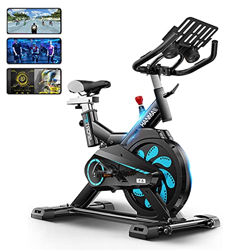 FCFLXJ Professional Indoor Exercise Bikes,Stationary Bike, Heart Rate Test,with Electronic Meter Display: Speed, Time, Calories,Spin Bike Cardio Workout