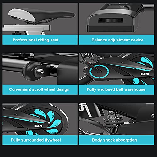 FCFLXJ Professional Indoor Exercise Bikes,Stationary Bike, Heart Rate Test,with Electronic Meter Display: Speed, Time, Calories,Spin Bike Cardio Workout
