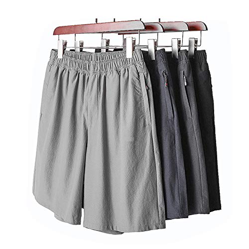 Daytwork Outdoors Running Clothing Men Shorts - Men's Casual Sports Shorts Quick Dry with Zip Pockets for Workout Running Gym Training Short