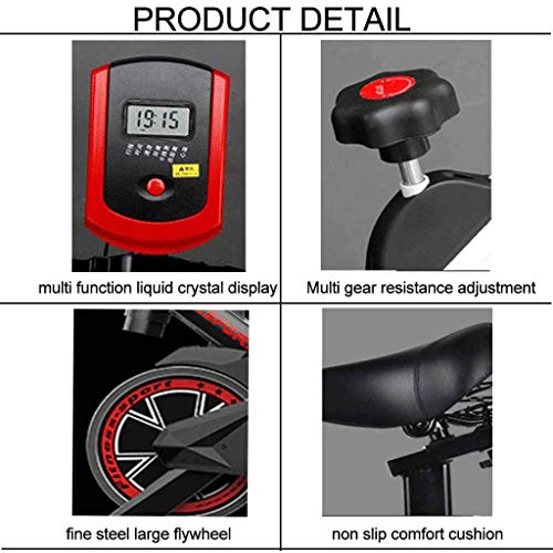 YLJYJ Excersize Stationary Bike, Spin Indoor Sunny Health & Fitness Cycling Bike With Hand Pulse Sensors, Adjustable Handle Bar & Seat,for Seniors And Unis