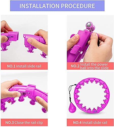 fitness hula hoops,Weighted Smart Fitness Hoop Abdomen Fitness Equipment Professional Fitness Hula Hoop 2 In 2 Abdomen Fitness Weight Loss Massage Non-Fall Hula Hoops Adults Kids Beginners Exercising