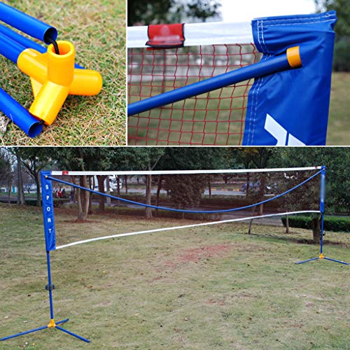 Adjustable Tennis Net Stand, Portable Movable Badminton Volleyball Net, Teenagers Tennis Training Nets for Garden Driveway Beach,5.1m