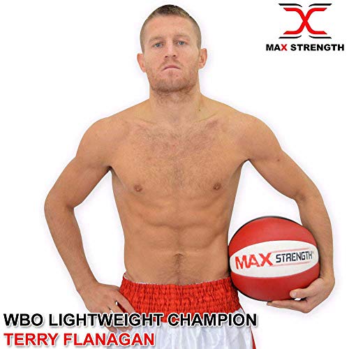 MAXSTRENGTH Heavy Duty Maya Leather Medicine Ball Fitness Gym Weight Training Exercise 8kg/10kg/12kg/15kg (12)
