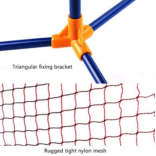Tennis net Ball network Folding Net Badminton Net Mobile Portable Badminton Tennis Rack Simple Net Folding Net Column Best Gift (Color : Blue, Size : Net width=510cm)