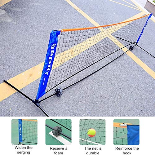 NUNGBE 4 sizes, sports tennis, training nets, training nets for children, durable track and field sparring equipment, sports practical portable tennis net bracket-3.1m
