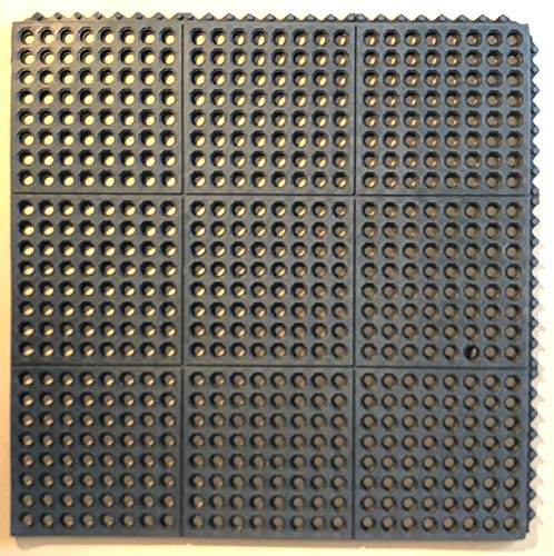 Interlocking Soft Floor Mats - 3ftx3ftx14mm - Rubber Tiles Protective Flooring - Ground Protector, Surface Protection | Large Underlay Matting - Sports Pool Gym Fitness Basement Garage - Gym Store | Gym Equipment | Home Gym Equipment | Gym Clothing