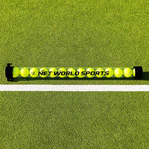 Vermont Tennis Ball Pick-Up Tube - Simple Tennis Ball Collection – 15-Ball Capacity (Regular Tennis Balls) | Long-Lasting PVC Construction | Top Rubber Lock Strap