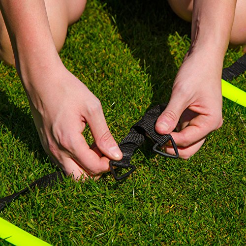 FORZA Speed Training Agility Ladder - 3m or 6m | Adjustable Agility Ladder | Footwork, Co-ordination & Speed Training Equipment | Boxing, Rugby, Football & More (3m)