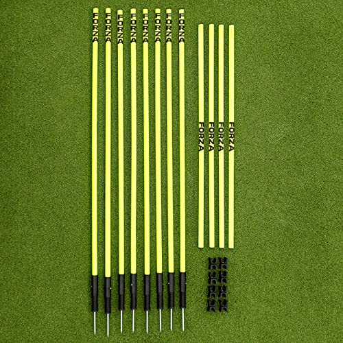 FORZA Adjustable Height Outdoor Hurdle Set 4ft & 5ft | Sports Exercise Equipment | Football Training Equipment | Speed & Agility Training Kit for Men, Women & Kids (5ft, With Rubber Base)