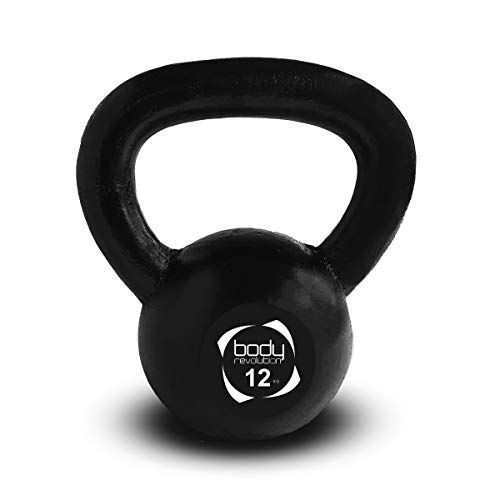 Body Revolution Kettlebells - Cast Iron Kettlebell for Strength and Cardio Training - Kettle Bells Available - Sold Separately (10 KG)