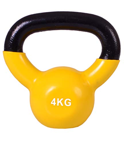 MAR INTERNATIONAL Kettlebell Vinyl Coated Weight Gym Fitness Aerobic Exercise Fitness Weight Accessory Gym (4)