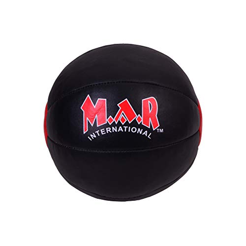 MAR Genuine Leather Medicine Balls for Abdominal Strength and Muscular Endurance Improvement – Essential Accessory for Every Boxer (Single) (8)