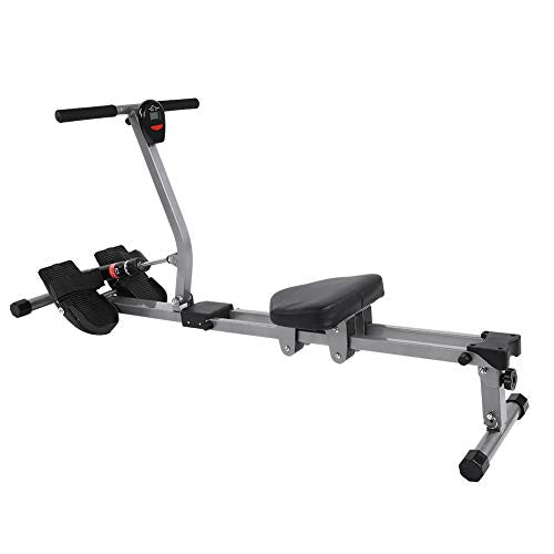 Les-Theresa Steel Rowing Machine Cardio Rower Workout Body Training Home Gym Fitness Accessory