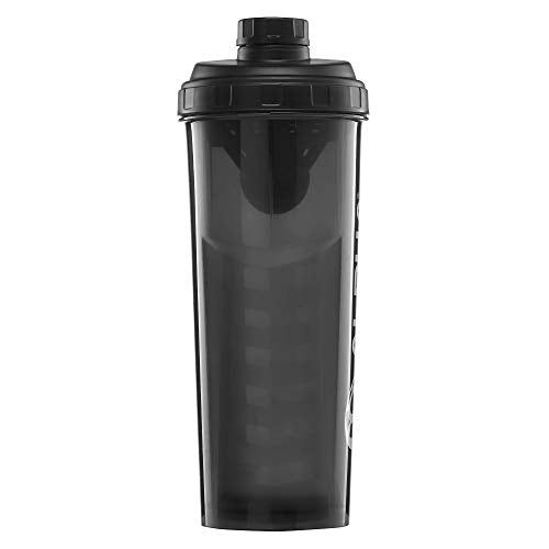 Alpha Designs - Alpha Bottle V2 Protein Shaker - Gym Shaker Bottle 1000ml, Anti-Bacterial BPA & DEHP Free 1L Protein Shaker with BioCote Technology - Smoke