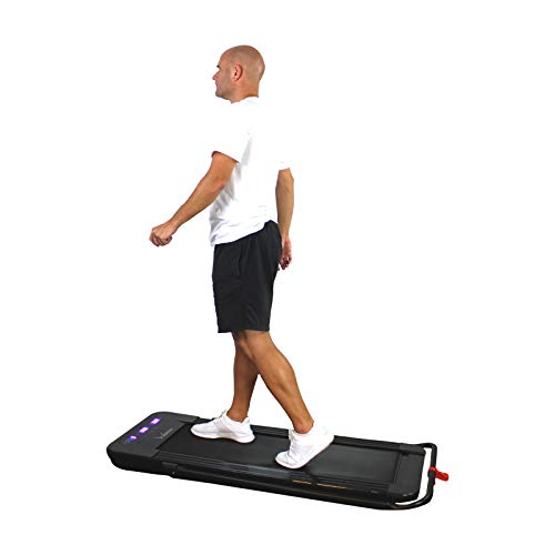 WalkSlim 570 Foldable Motorised Home Treadmill - Office Desk Walking Treadmill - LED Touchscreen, Calorie Counter, Remote Control, Foldable & Compact