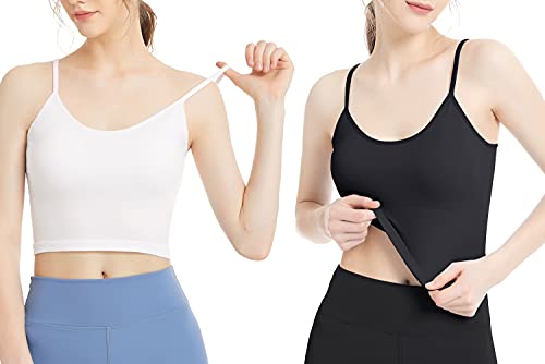 Lemef Yoga Sports Bras Workout Crop Tops for Women with Removable Pads