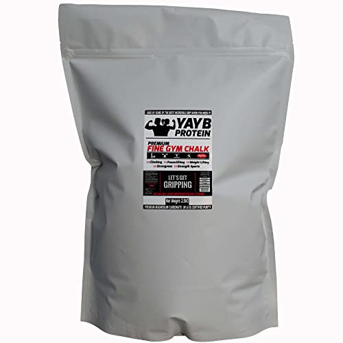 YAYB Premium Gym Chalk Powder - Made in UK/EU - Climbing Powder (250g (HARD PLASTIC RESEALABLE TUB))