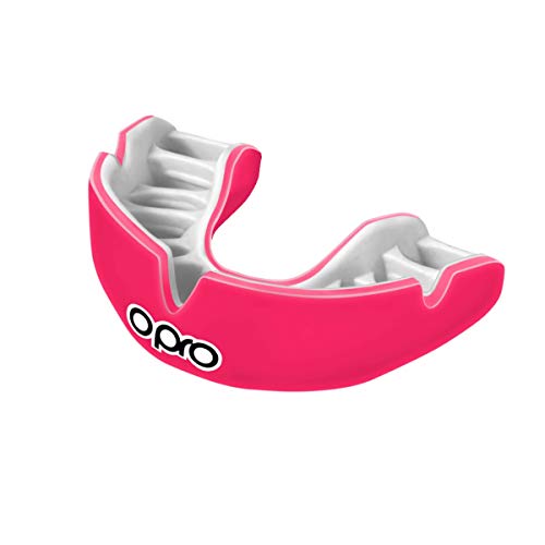 Opro Power-Fit Mouthguard | Gum Shield for Rugby, Hockey, MMA, and Other Contact Sports (Pink, Adult)