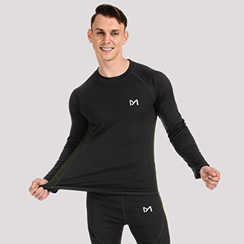 MEETYOO Men’s Thermal Underwear Set, Wicking Long Johns Quick Dry Base Layer Sport Compression Suit for Workout Skiing Running Hiking