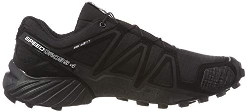 Salomon Men's Speedcross 4 Trail Running Shoes, Black (Black/Black/Black Metallic), 11.5 UK
