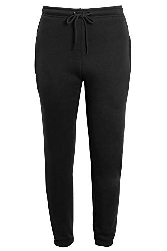 IMPORIO 11 Men's Elasticated Jogging Bottom Joggers Sweat Pants Gym Workout Cuffed Ankle Fleece Casual Track Jogging Bottom UK Size S-XL (Black, XXX-Large)