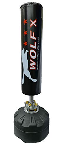 Wolfx Adult Free Standing Boxing Punch Bag, Heavy Duty Punching Bag Stand with Suction Cup Base