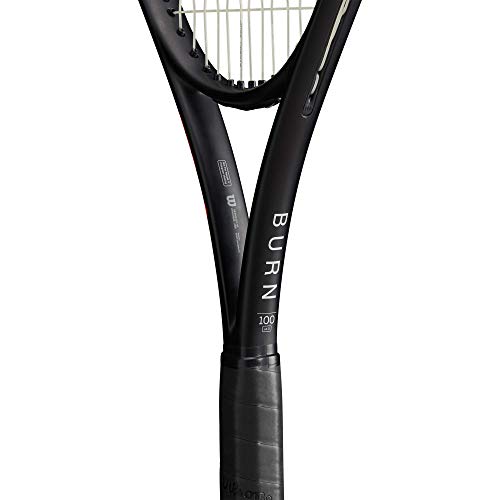 Wilson Burn Racket 100 V4.0, Ambitious recreational player, Black/Grey/Orange, WR044710U3
