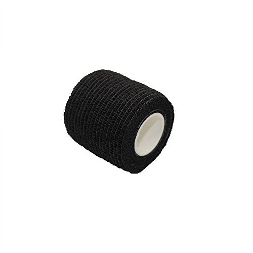 Fuluning,12-Pack, 2 inches x 6 Yards, Self-Adherent Cohesive Tape, Strong Sports Tape for Wrist, Ankle Sprains & Swelling, Self-Adhesive Bandage Rolls,Athletic Tape,Black Color