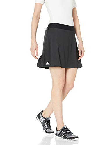 adidas Women's Women Club 16-Inch Long Skirt Black/Matte Silver/Black X-Small - Gym Store | Gym Equipment | Home Gym Equipment | Gym Clothing