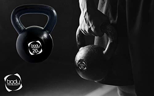 Body Revolution Kettlebells - Cast Iron Kettlebell for Strength and Cardio Training - Kettle Bells Available - Sold Separately (10 KG)