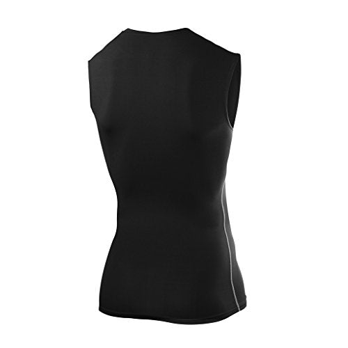 PowerLayer Men's Sleeveless Compression Base Layer Vest - Black, S - Gym Store