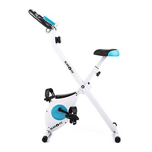 Klarfit Azura - Ergometer , Home Trainer , Fitness Bicycle , Cardio Bike , Training Computer , Pulse Meter , 8-step Adjustable Resistance , 3kg Flywheel, Simple - Ivory