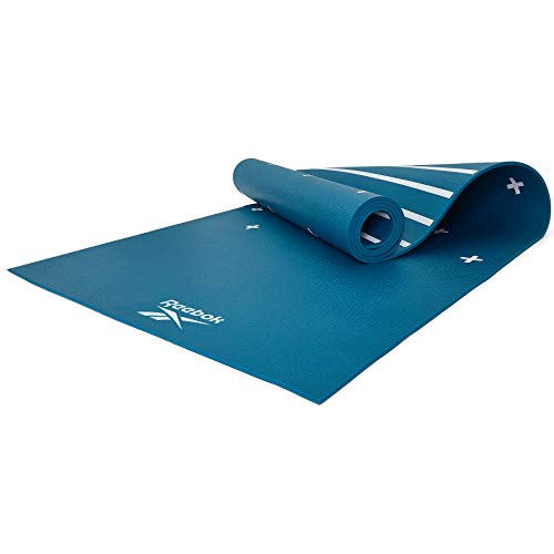 Reebok RAYG-11030GN, Double Sided Yoga Mat, Blue, 173 x 61 x 0.4 cm