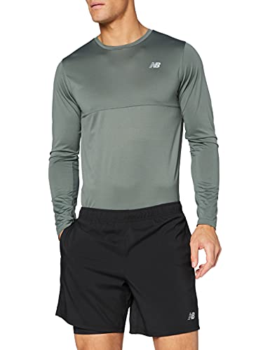 New Balance Core Run 2 in 1 7 Inch Short, Mediumen, Black, Small
