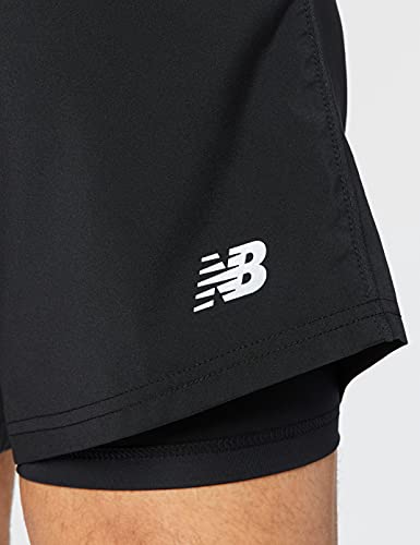 New Balance Core Run 2 in 1 7 Inch Short, Mediumen, Black, Small