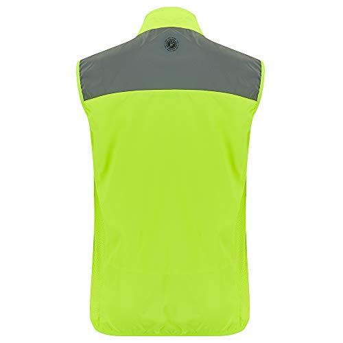 Time To Run Men's Lightweight High Vis Reflective Running/Cycling/Walking Bib Sports Vest Gilet With Pocket Medium 40