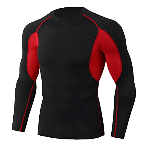 ZYYM Men's Long Sleeve T-Shirts Running Top Men's Superhero Long Sleeve T-Shirt for Men's Tight Fitness Shirt Mens Compression Base Layer Top Athletic Long Sleeve Fitness Running Training T-Shirts