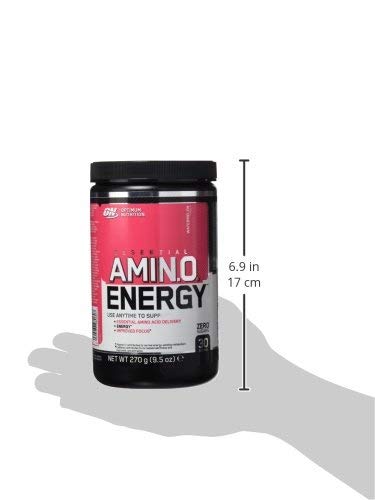 Optimum Nutrition Amino Energy Pre Workout Energy Performance Supplement with Beta Alanine, Caffeine, Amino Acids and Vitamin C Performance Supplement Watermelon, 30 Servings, 270 g