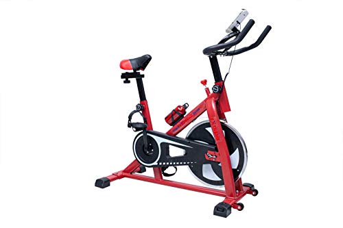 Exercise Bike Gym Home Workout Fitness Bicycle Bike Effective Training Indoor Cycling Cardio Workout Adjustable Resistance (Red)
