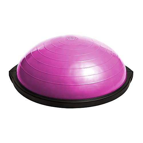 BOSU Pro Multi Functional Home Gym 25 Inch Full Body Balance Strength Trainer Ball Equipment with Guided Workouts and Pump, Pink - Gym Store