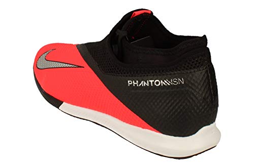 Nike Phantom VSN 2 Academy DF IC, Men's Football Boots, Black Laser Crimson Metallic Silver 606, 11 UK (46 EU)